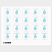 Water besparen vierkante sticker (Vel)