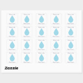 Water besparen vierkante sticker (Vel)