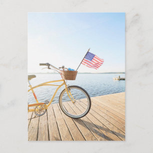 Water   Bicycle By the Lake Briefkaart