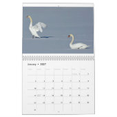 Water Birds 3 Twee pagina's MediumCalendar, Wit Kalender (Jan 2027)