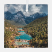 Water | Blue Moon Lake, China Glas Ornament (Achterkant)