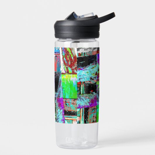 Water Bottle – Abstract Grid Waterfles (Links)