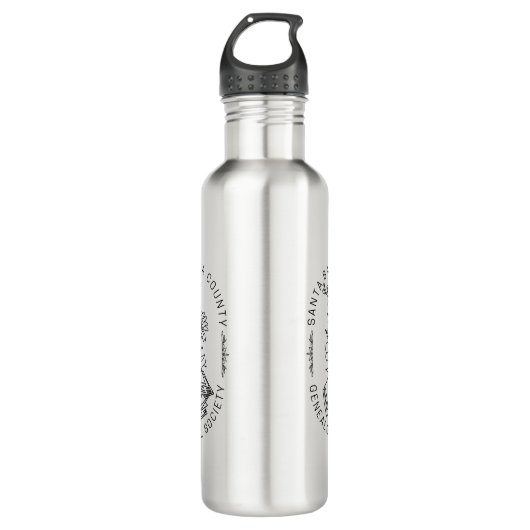 Water Bottle - Books & Florals Waterfles (Voorkant)