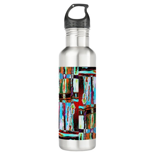 Water Bottle – Collapse Reflection Abstract Design Waterfles (Voorkant)