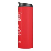 Water Bottle - Red (Personalized) Thermosbeker (Geroteerd rechts)
