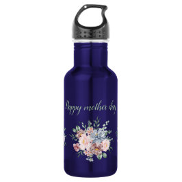 Water Bottle with Bold Floral Motif and Heartfelt Waterfles