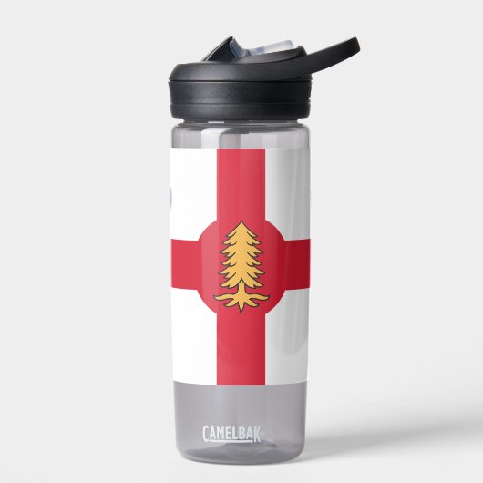Water bottle with flag of Montreal, Quebec, Canada Waterfles (Links)