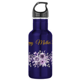 Water Bottle with Floral Arrangement and Mother's Waterfles
