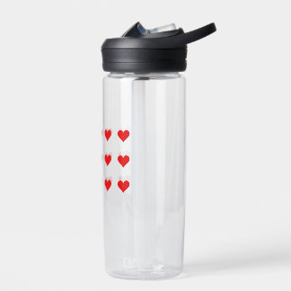 Water Bottle with hearts Waterfles