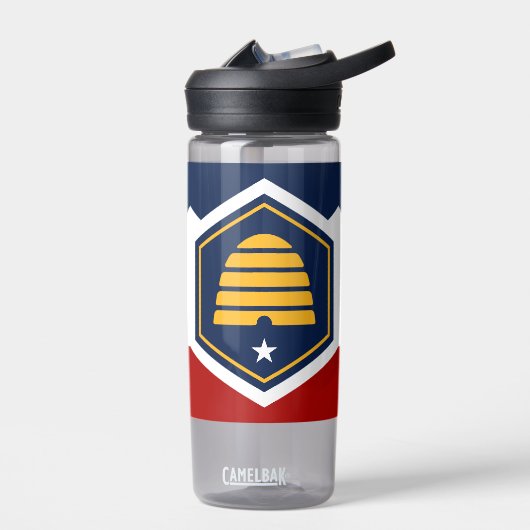 Water bottle with new flag of Utah, USA Waterfles (Links)