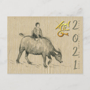 Water Buffalo Chinees Ox 2021 PostC Briefkaart