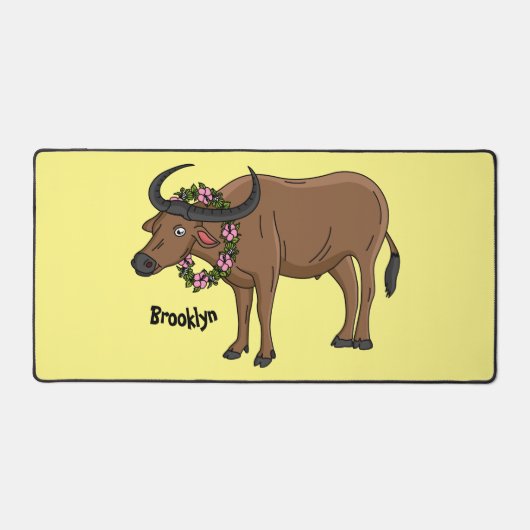 Water buffalo with flowers (Recto)