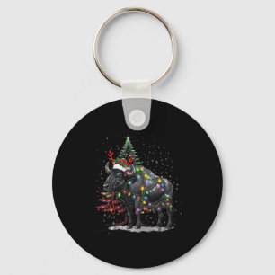 Water Buffalo Xmas verlichting Santa Water Buffalo Sleutelhanger