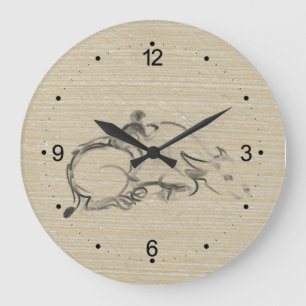 Water Buffel Kind Chinees Ox Jaar Verjaardag WC Grote Klok