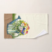 Water can met wilde bloemen bad handdoek (Handdoek)