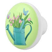 Water Can of Flowers Ceramic Pull of Knob Keramische Knop (Rechts)