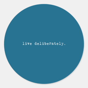 Water citaat motivatie Sritual - Leef doelbewust Ronde Sticker