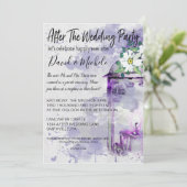 Water Color Lantern Na het huwelijksfeest Kaart (Staand voorkant)