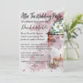 Water Color Lantern Na het huwelijksfeest Kaart (Staand voorkant)