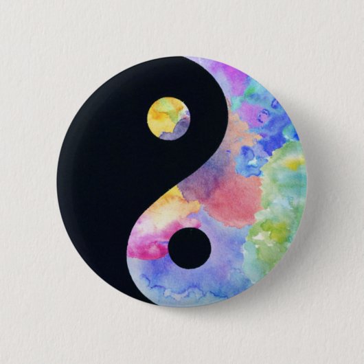 Water Color Yin Yang Button (Voorkant)