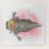 water colour Australian magpie jigsaw puzzle (Horizontal)