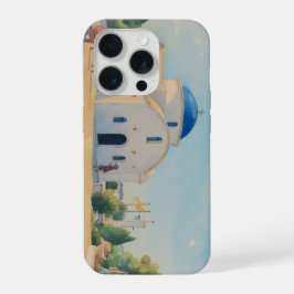 Water colour painting style image of St. Nicholas iPhone 15 Pro Hoesje