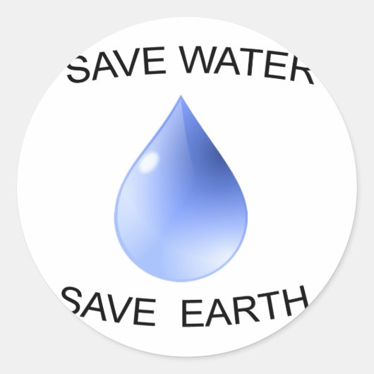 Water Conservatie producten! Ronde Sticker (Voorkant)