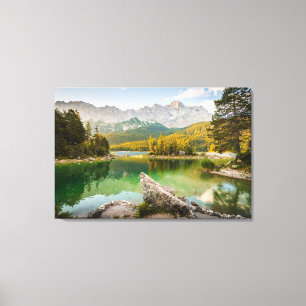 Water Dachstein Mountains Lake Germany Canvas Afdruk