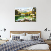 Water | Dachstein Mountains Lake Germany Canvas Afdruk (Insitu (Slaapkamer))