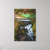Water dat door het herfstbos stroomt canvas afdruk (Voorkant)