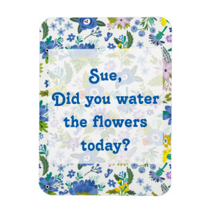Water de Bloemen Herinnering voor blauwe tuin Magneet