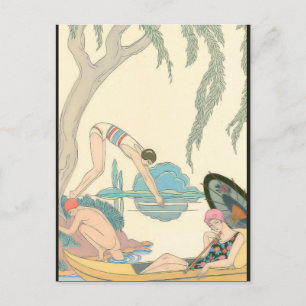 Water door George Barbier 1913 Briefkaart