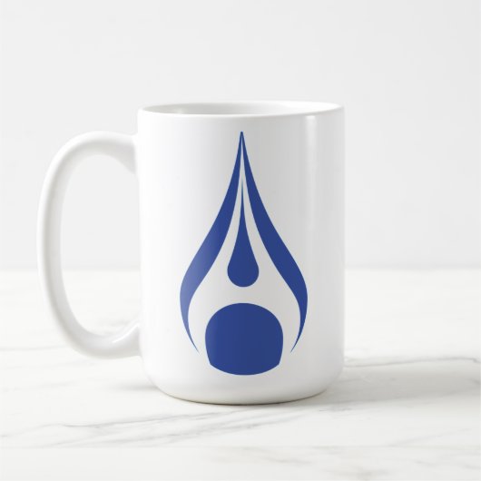 Water Drop design on  white mug (Gauche)