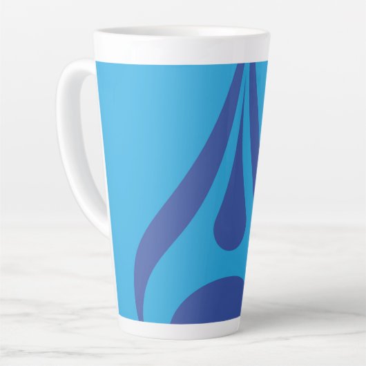 Water Drop design on  white mug (Angle gauche)