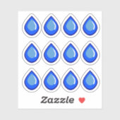 Water Drop Hydration Planner Journal Stickers (Vel)