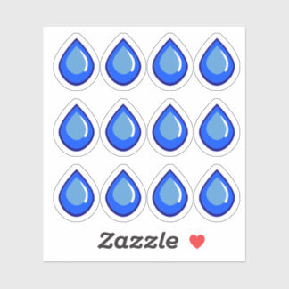 Water Drop Hydration Planner Journal Stickers
