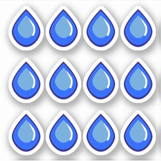 Water Drop Hydration Planner Journal Stickers (Voorkant)