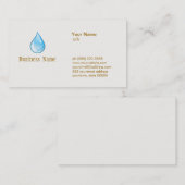 Water Drop Loodgieterij Visitekaartje (Voorkant / Achterkant)