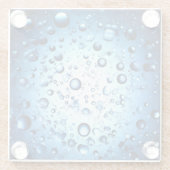 water droplets glazen onderzetter (Achterkant)