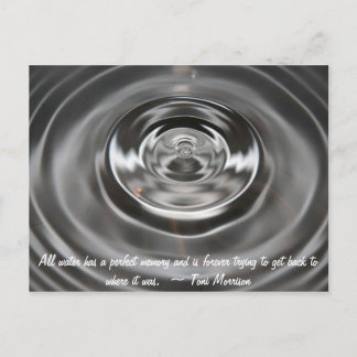 Water Drops & Quotes Briefkaart