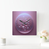 water drops vierkante klok (Huis)