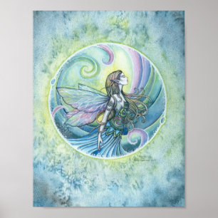 Water Element Fee Poster Print door Molly Harrison