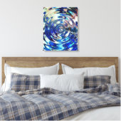 WATER Element Ripple Patroon verpakt canvas print (Insitu (Slaapkamer))