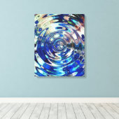 WATER Element Ripple Patroon verpakt canvas print (Insitu (Houten vloer))