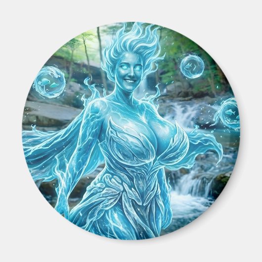 Water Elementaal Magneet (Voorkant)