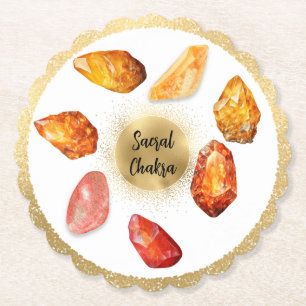 *~* Water Emoto Sacraal Chakra AP64 Papier Onderze Kartonnen Onderzetters