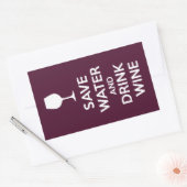 Water en Drink besparen Rechthoekige Sticker (Envelop)