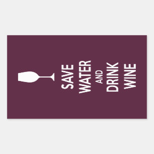 Water en Drink besparen Rechthoekige Sticker