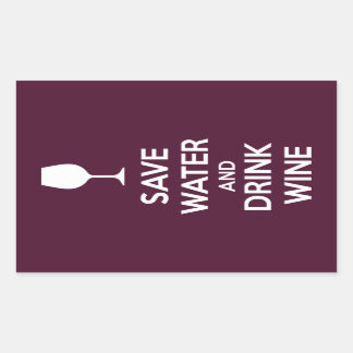 Water en Drink besparen Rechthoekige Sticker