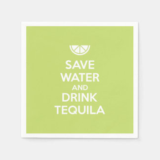 Water en Drink in Tequila opslaan Servetten